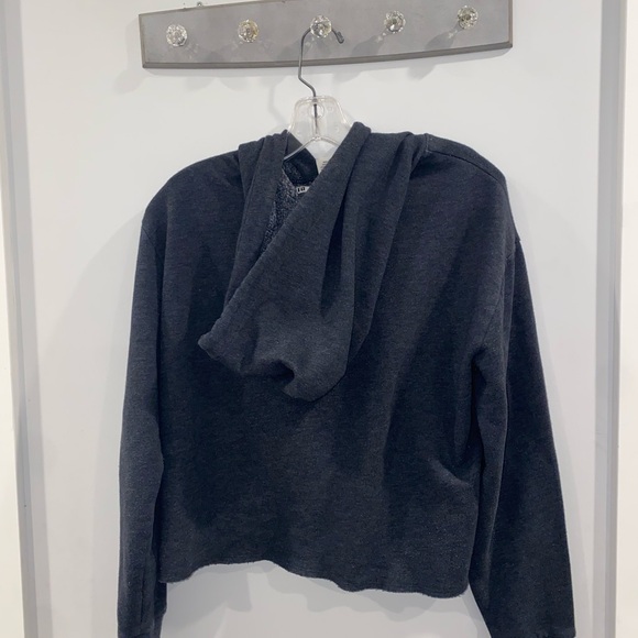 PINK logo grey cropped hoodie - Picture 4 of 4